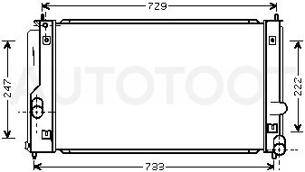 Радиатор охлаждения -TY0002ZZT230 Sat для TOYOTA CELICA
