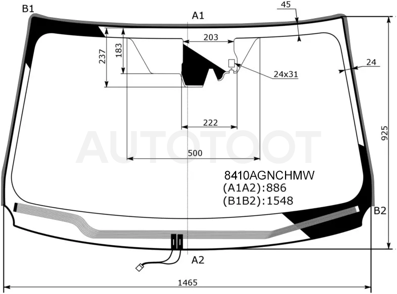 Стекло лобовое (Обогрев щеток/ Камера/ Датчик дождя/ Молдинг) Toyota RAV4 (XA40) 12-19