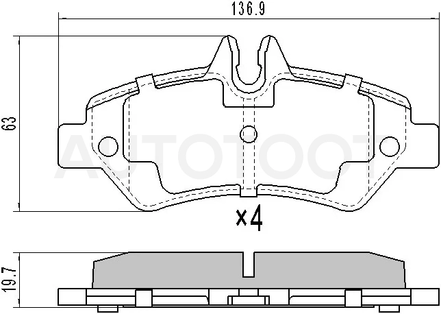 Колодки тормозные задние -STA0044206920 Sat для MERCEDES SPRINTER