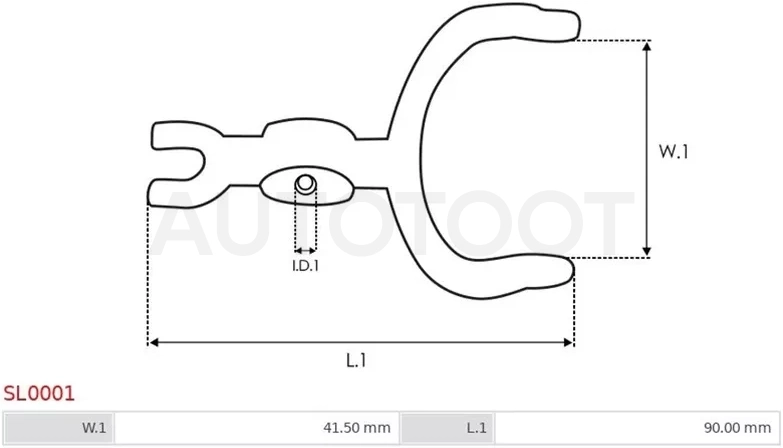 Вилка стартера AUDI/FORD/SKODA/VW/MERCEDES 90mm - Артикул SL0001 - Производитель AS-PL - Фото, Отзывы, Цены