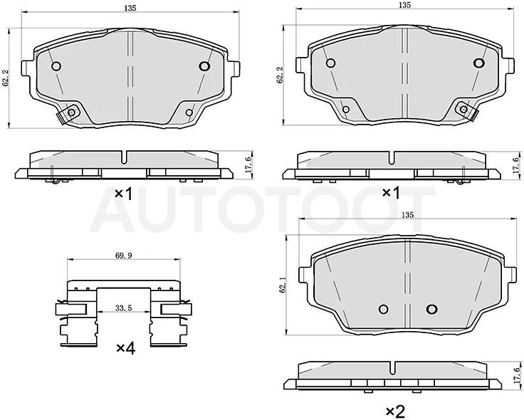 Колодки тормозные (Спереди) Changan CS55 PLUS 21- / UNI-S 24 - Артикул ST280266 - Производитель Sat - Фото, Отзывы, Цены
