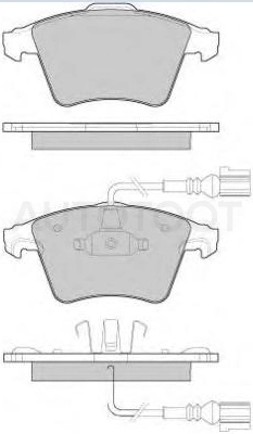 Колодки тормозные передние 1LB -ST7L6698151B Sat для VOLKSWAGEN TOUAREG