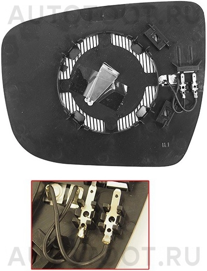 Стекло зеркала правого c подогревом, сферическое -STDT66940G1 Sat для NISSAN X-TRAIL, NISSAN QASHQAI, NISSAN JUKE