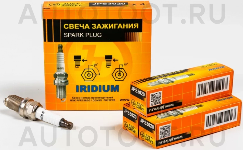 Свеча зажигания /PFR7S8EG/PK22PR8 IRIDIUM - Артикул JPS3020 - Производитель Just Drive - Фото, Отзывы, Цены