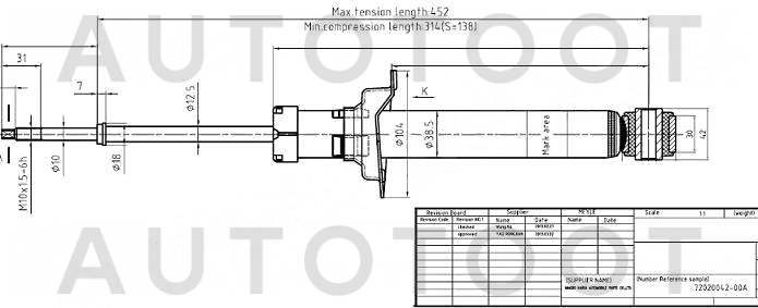 Амортизатор задний левый=правый -JAA0067 Just Drive для NISSAN CEFIRO, NISSAN MAXIMA