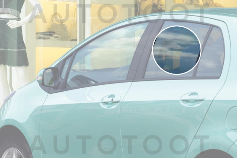 Стекло заднее левое опускное -  для TOYOTA VITZ, TOYOTA YARIS