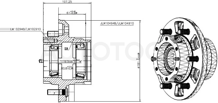 Ступица перед TOYOTA LAND CRUISER 80 92 - Артикул ST4350269046 - Производитель Sat - Фото, Отзывы, Цены
