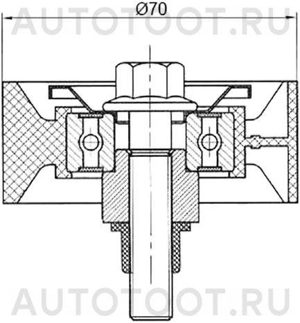 Ролик приводного ремня обводной FIAT DUCATO/IVECO DAILY 2,2 02 - Артикул ST504000412 - Производитель Sat - Фото, Отзывы, Цены