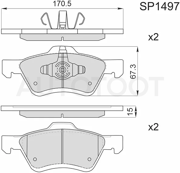 Колодки тормозные (Спереди) Ford Escape 00-12 / Maverick 00-07 / Mazda Tribute 00-07