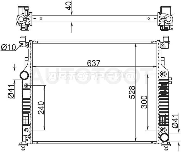 Радиатор Mercedes-Benz M-Class 05-11 / GL-Class 06-12 / R-Class 05-13