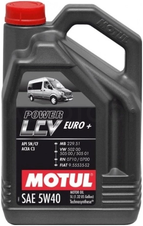 5W-40 моторное масло Motul Power LCV Euro+ 5л - Артикул 106132 - Производитель MOTUL - Фото, Отзывы, Цены