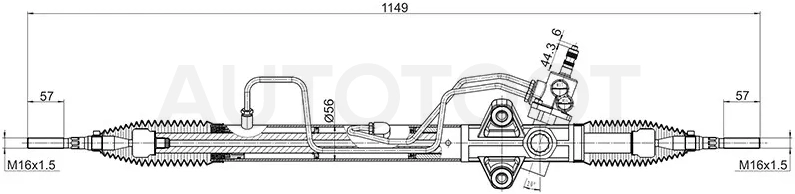 Рейка рулевая MMC L200 05-/PAJERO/MONTERO SPORT KG/KH# 08- LHD