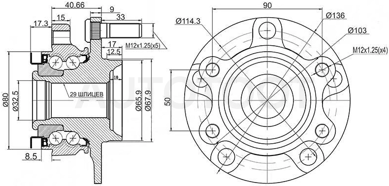 Ступица передняя -ST40202JG000 Sat для NISSAN DUALIS, NISSAN QASHQAI, NISSAN X-TRAIL, NISSAN JUKE, RENAULT KOLEOS, NISSAN SERENA