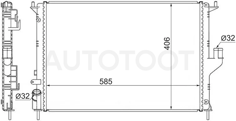 Радиатор LADA Largus 12-21 / Nissan Almera 12-19