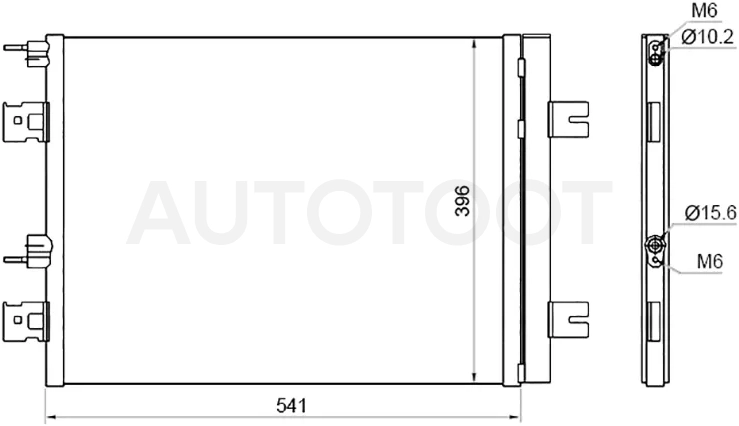 Радиатор кондиционера LADA Largus 12-21 / Nissan Almera 12-19 - Артикул STDC01394B0 - Производитель Sat - Фото, Отзывы, Цены