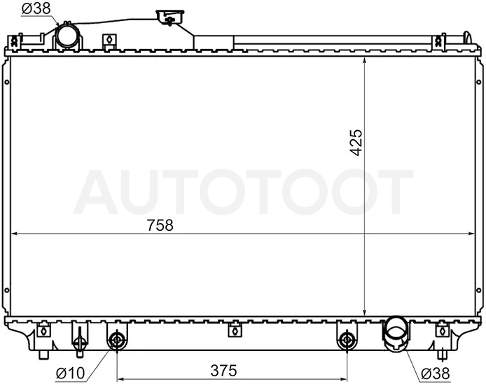 Радиатор Lexus LS 00-06 / Toyota Celsior 00-06 - Артикул TY000701 - Производитель Sat - Фото, Отзывы, Цены
