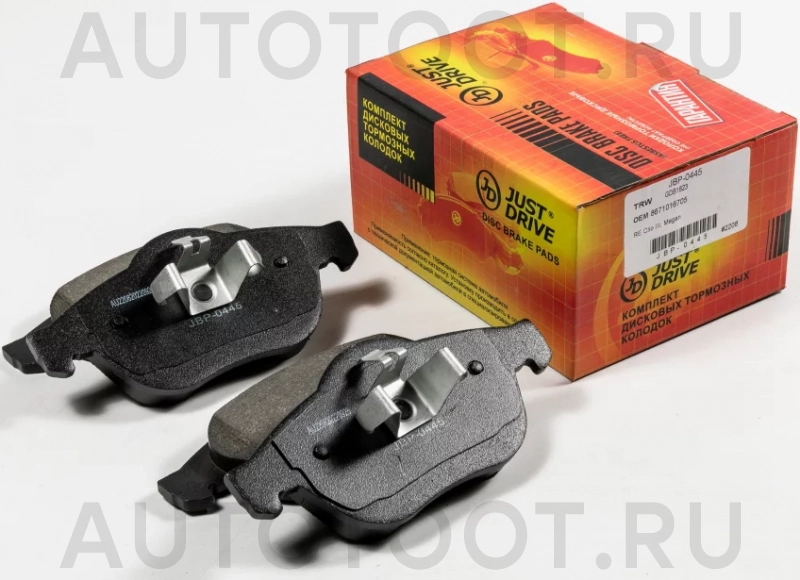 Колодки тормозные дисковые передние - Артикул JBP0445 - Производитель Just Drive - Фото, Отзывы, Цены