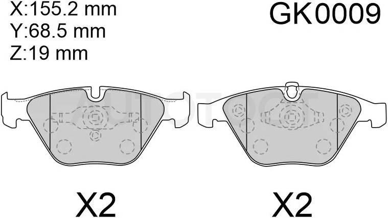 Колодки тормозные (Спереди) BMW 3-Series 05-14 / 5-Series 03-10 / X1 09-15 - Артикул GK0009 - Производитель Ctr - Фото, Отзывы, Цены