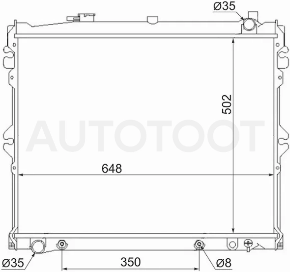 Радиатор Mazda MPV 90-99 - Артикул MZ000697 - Производитель Sat - Фото, Отзывы, Цены