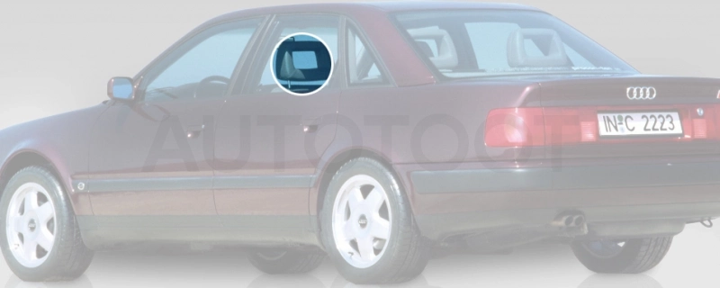 Стекло заднее левое опускное -  для AUDI 100, AUDI A6