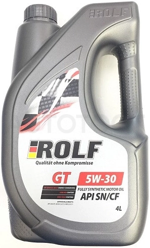 Масло моторное синтетическое 5w-30 Rolf GT SN/CF 4л - Артикул 322443 - Производитель Rolf - Фото, Отзывы, Цены
