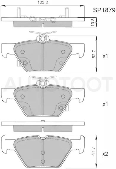 Колодки тормозные (Сзади) Subaru Forester 18-21 / Impreza 16-22 / Legacy 17-22 / Levorg 14-20