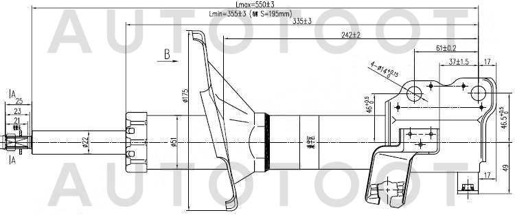 Амортизатор передний левый -JAS0066 Just Drive для NISSAN CEFIRO, NISSAN MAXIMA, NISSAN R`NESSA