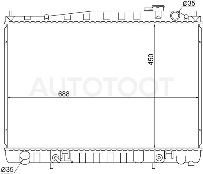 Радиатор Nissan Cedric 95-04 / Gloria 95-04 - Артикул NS0006Y33 - Производитель Sat - Фото, Отзывы, Цены