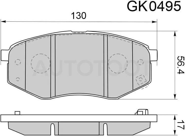 Колодки тормозные (Спереди) Hyundai Elantra 15-20 / ix35 09-15 / Sonata 09-19 / Tucson 09-21 / Kia Optima 16-21 / Soul 13-19 / Sportage 10-22 / Hyundai i20 08-12 / i40 11-15 / Kia Cadenza 09-16 / Carens 06-12