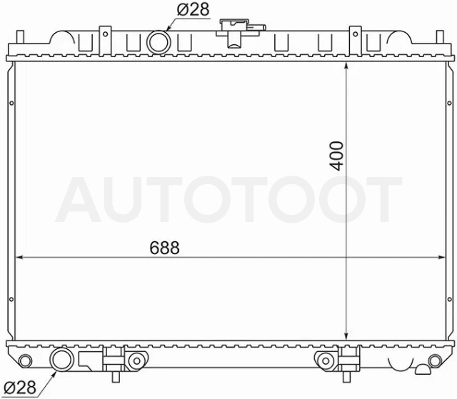 Радиатор Nissan Avenir 98-05 / Expert 99-06 / Tino 98-03