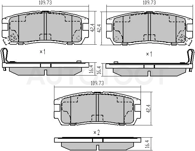 Колодки тормозные задние -ST897035266 Sat для GREAT WALL HOVER