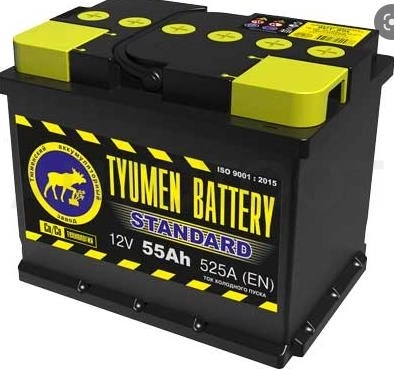 Аккумулятор TYUMEN BATTERY 55Ah 525A обратная полярность (-+)