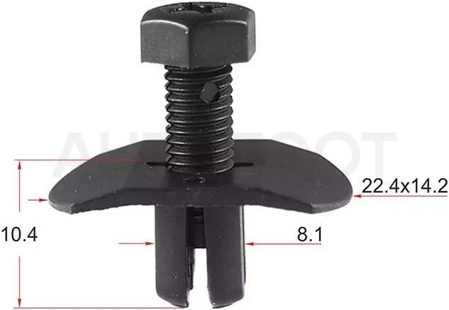 Клипса жабо NISSAN/ISUZU/GM (Продажа по 10шт) - Артикул STKJ703 - Производитель Sat - Фото, Отзывы, Цены