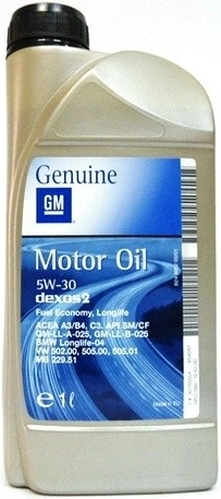 Масло моторное синтетическое GM Dexos2 5W-30 1л - Артикул 1942000 - Производитель General Motors - Фото, Отзывы, Цены