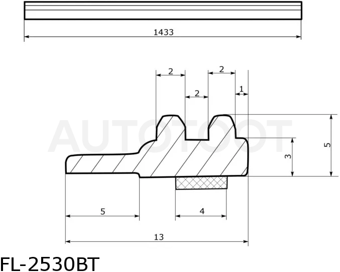 Молдинг лобового стекла (Сверху) Audi A6 04-10 / A6 allroad quattro 06-12 / S6 06-11