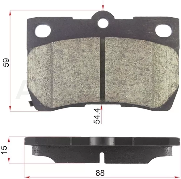Колодки тормозные (Сзади) Toyota Crown 08-22 / Lexus GS 05-12 / IS 05-16 / Toyota Mark X 09-19