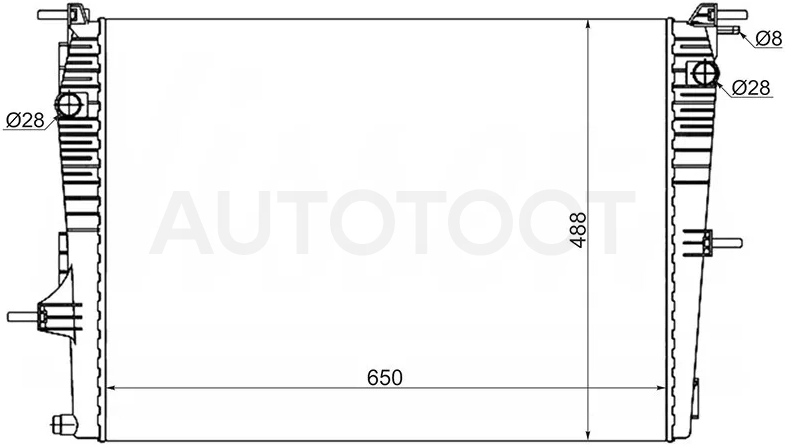 Радиатор Renault Fluence 09-17 / Grand Scenic 09-16 / Megane 08-16 / Scenic 09-15