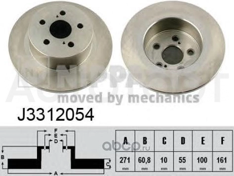 Диск тормозной задний высота 61 -ST4243105040 Sat для TOYOTA AVENSIS