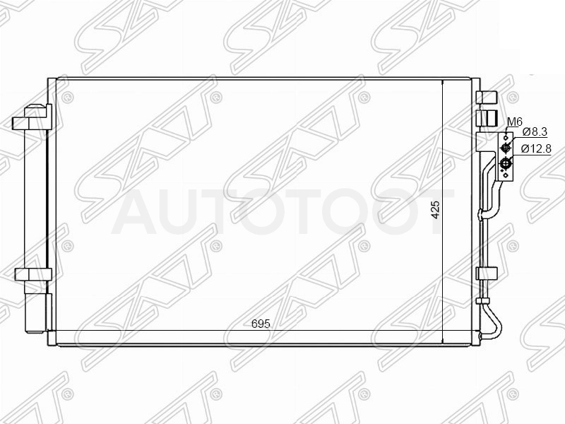 Радиатор кондиционера 2,4 -LRAC0822 Luzar для KIA SORENTO