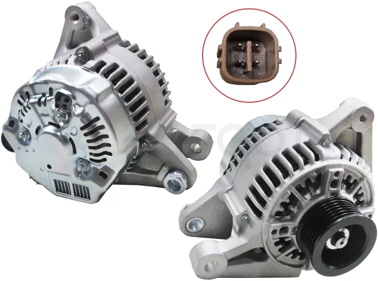 Генератор TOYOTA AVENSIS/ALLION/CALDINA/PREMIO/COROLLA/FIELDER 1.6/1.8 01-09 1/4ZZFE 12V 80A(4 контакта)
