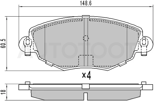 Колодки тормозные (Спереди) Ford Mondeo 00-07 - Артикул ST1522062 - Производитель Sat - Фото, Отзывы, Цены