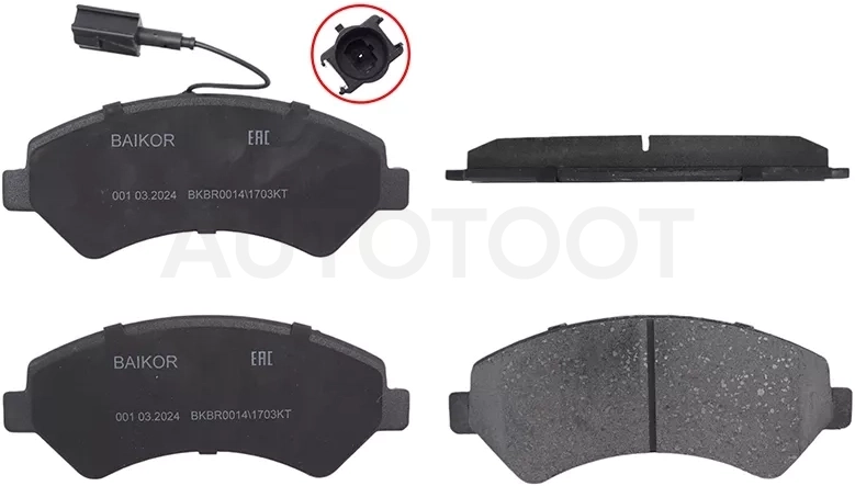 Колодки тормозные (Спереди) Peugeot Boxer 06- / Citroen Jumper 06- / Fiat Ducato 06