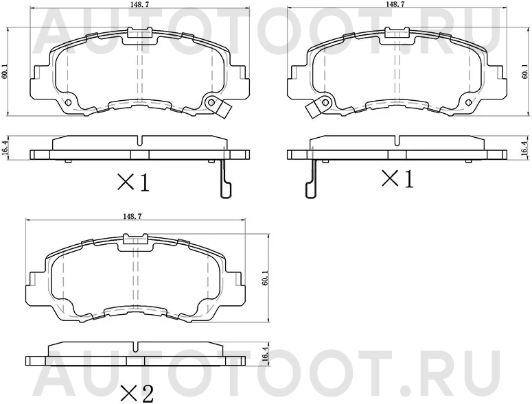 Колодки тормозные (Спереди) Mitsubishi Eclipse Cross 17 - Артикул ST280163 - Производитель Sat - Фото, Отзывы, Цены