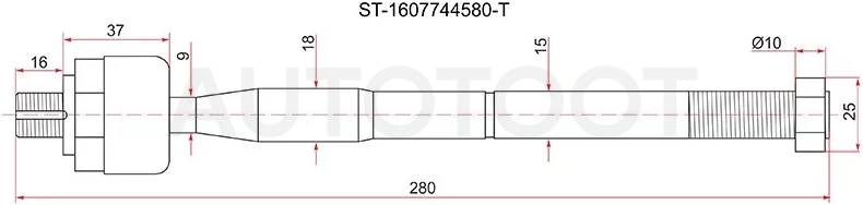 Тяга рулевая Citroen Jumper/Fiat Ducato/ Peugeot Boxer 2006- LH=RH - Артикул ST1607744580T - Производитель Sat - Фото, Отзывы, Цены