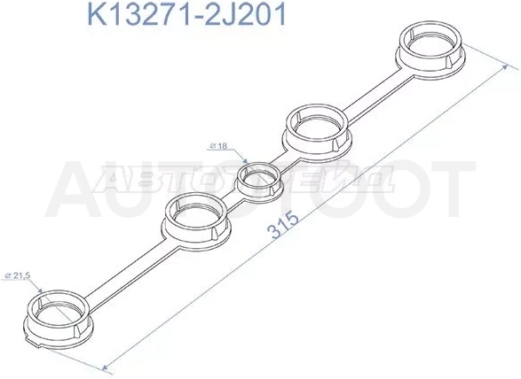 Прокладка свечных колодцев комплект на 4 колодца NISSAN SR16/SR18/SR20 96-02