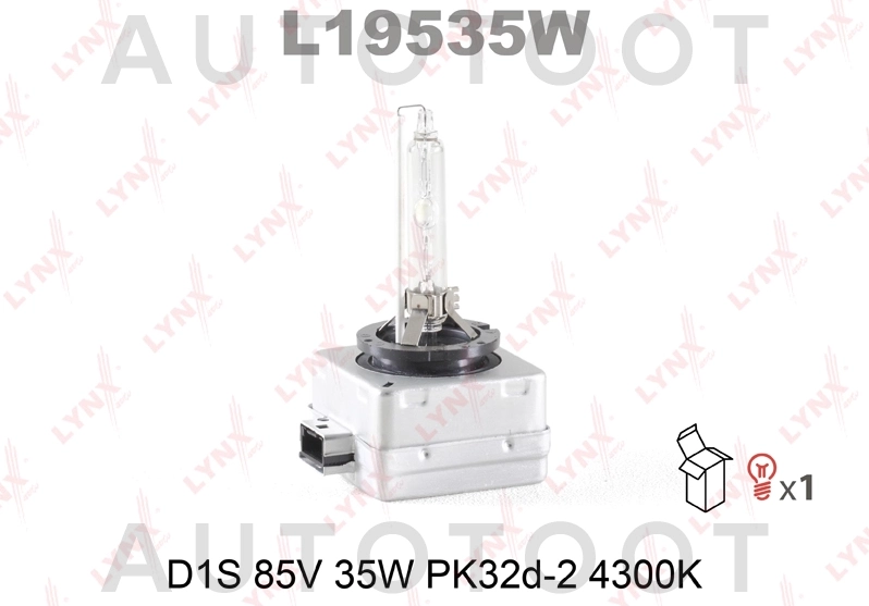 Лампа D1S LYNXauto 85V 35W PK32d-2, 4300K - Артикул L19535W - Производитель LYNXauto - Фото, Отзывы, Цены