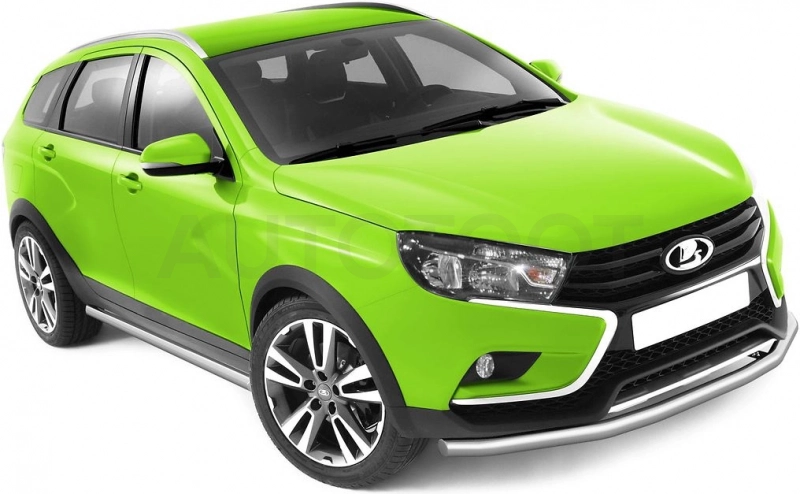 LADA Vesta SW Cross 2017- Защита переднего бампера одинарная Ø51мм (НПС) - Артикул LSC220202 - Производитель PT Group - Фото, Отзывы, Цены