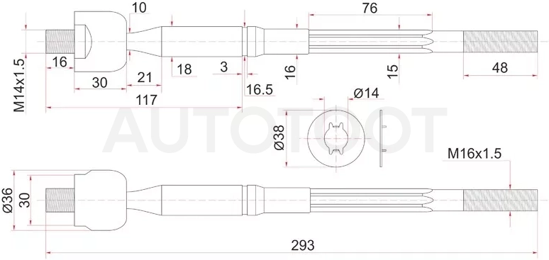 Тяга рулевая TOYOTA IPSUM 4WD 01 - Артикул ST4550349115 - Производитель Sat - Фото, Отзывы, Цены