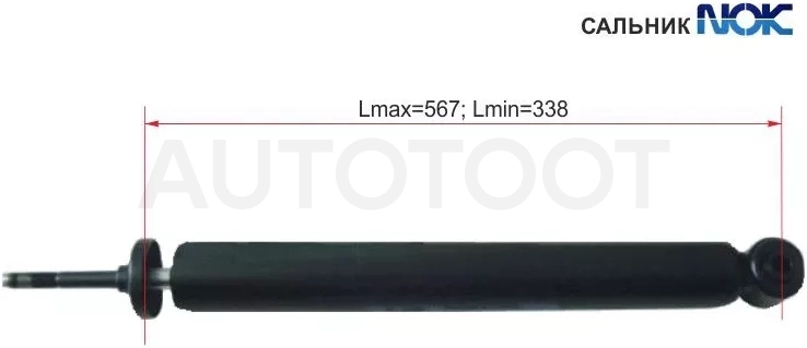 Амортизатор Chevrolet Aveo 11-15 / Cruze 09-15 (Сзади/ Справа=Слева)