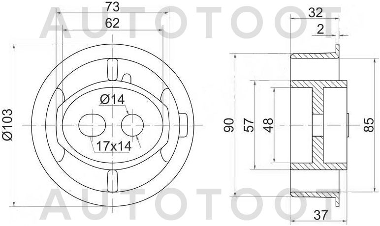 Подушка дифференциала нижняя -JRR0285 Just Drive для TOYOTA CHASER, TOYOTA CRESTA, TOYOTA MARK 2